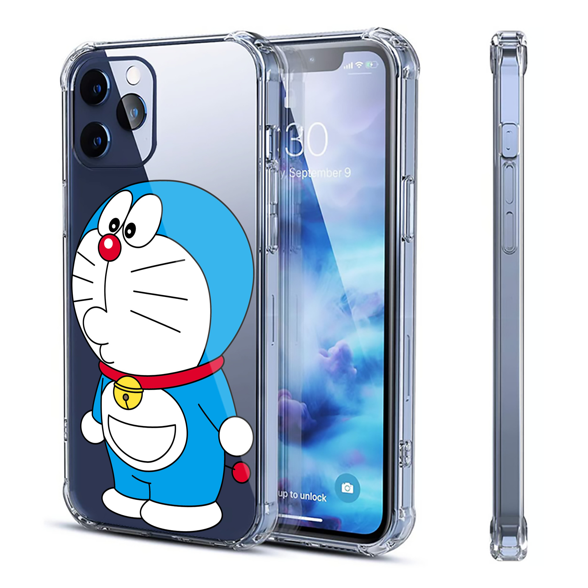 （画像用） ドラえもん Doraemon 【iPhone 12シリーズ対応】透明スマホケース（クリアソフトケース）